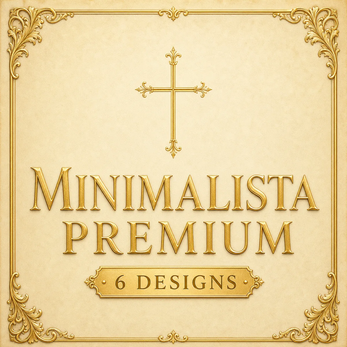 Categoria Minimalista Premium — 6 designs de marcadores católicos